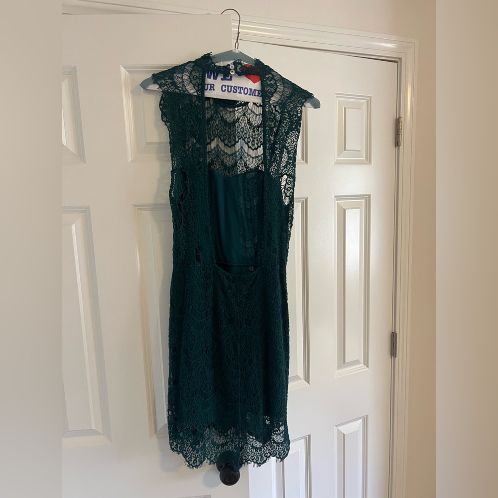 Free People Green Lace Dress